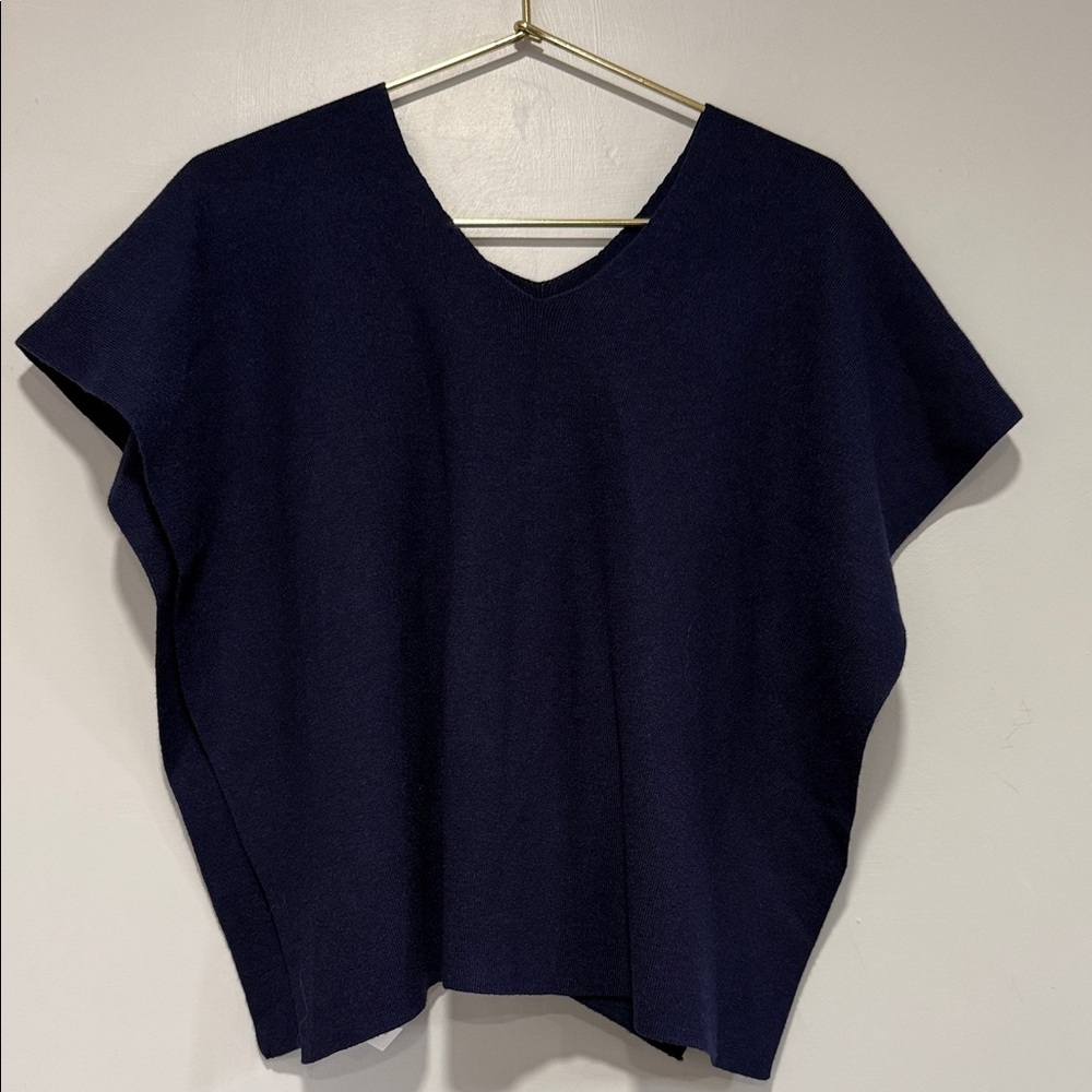 Commense Dark Navy V-Neck Boxy Tunic